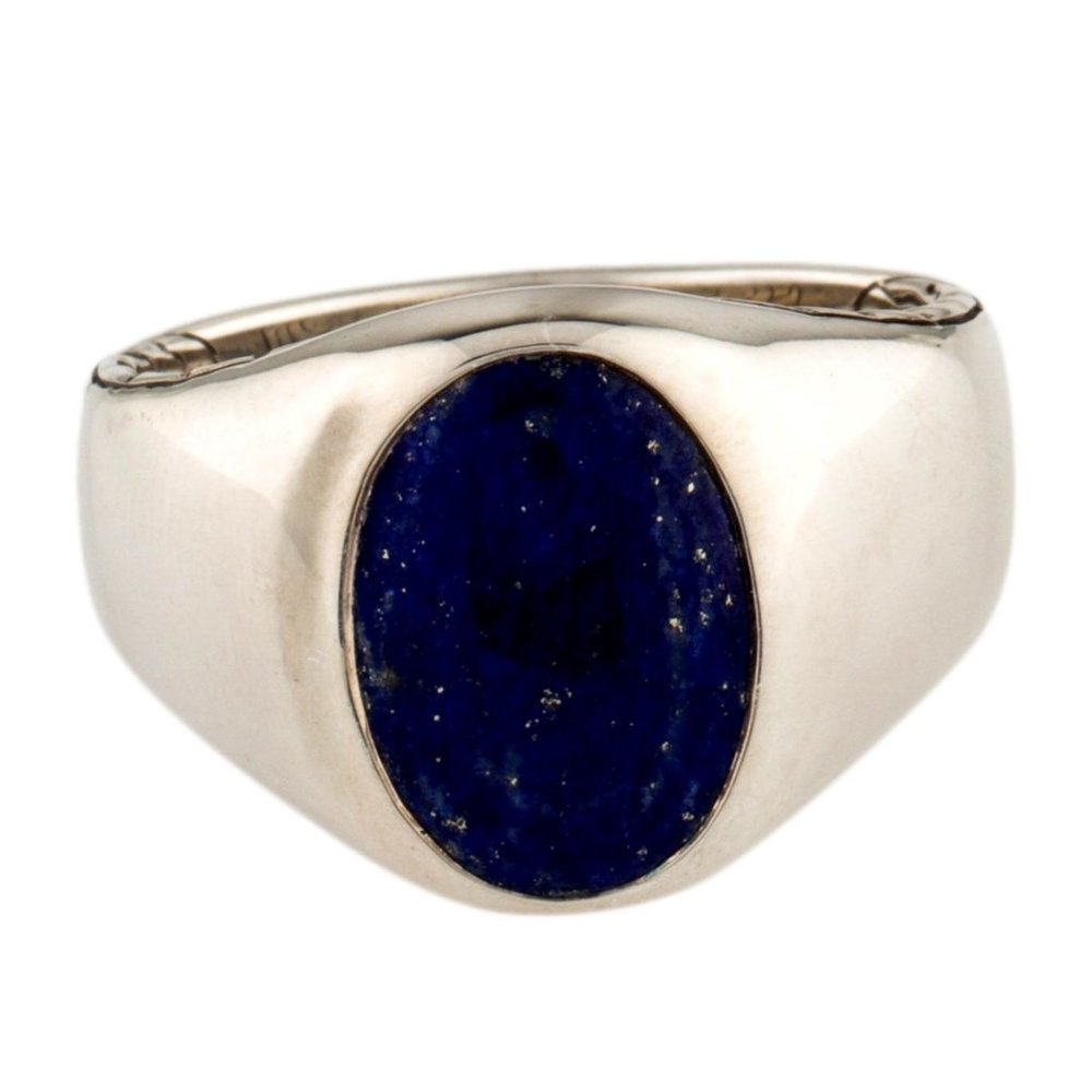 JOHN HARDY LAPIS LAZULI STERLING SILVER 925 SIGNET RING